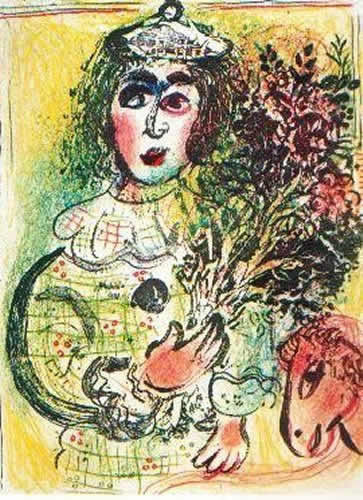 Le Clown Fleuri by Marc Chagall