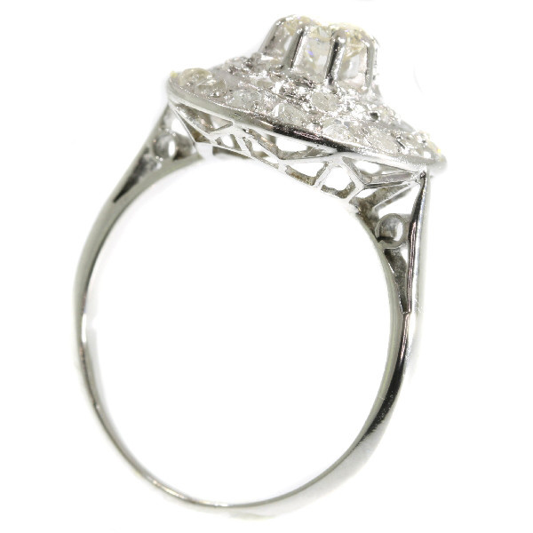 Art Deco diamond cluster ring by Unknown Artist