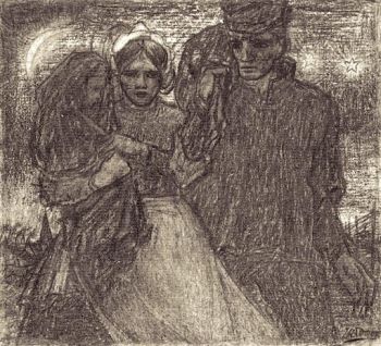 A Peasant Family, Katwijk by Jan Toorop