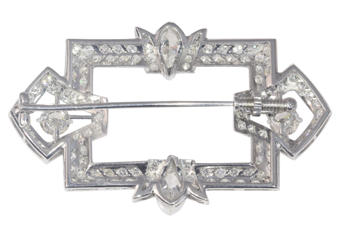 Vintage Fifties diamond platinum brooch by Unknown artist