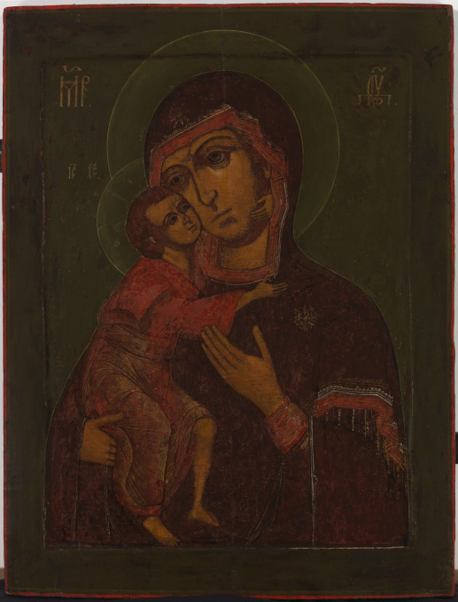 1A The Mother of God Eleousa  by Artista Sconosciuto