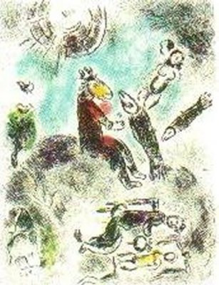 Plate 4 ("Celui qui dit les Choses sans rien dire") by Marc Chagall