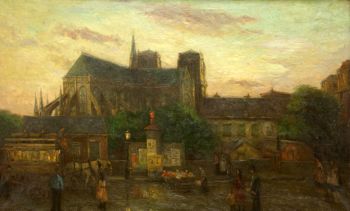 Cityview of Paris with the Notre Dame by Etienne Bosch