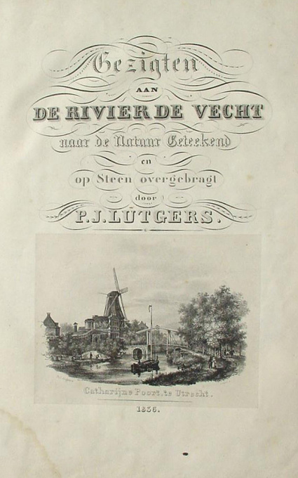 Views on the river 'The Vecht' by Petrus Josephus Lutgers