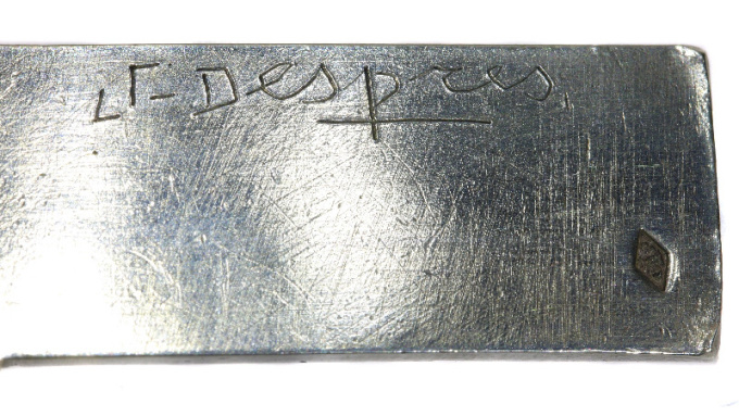 French designer Jean Després signed silver cross by Unknown artist