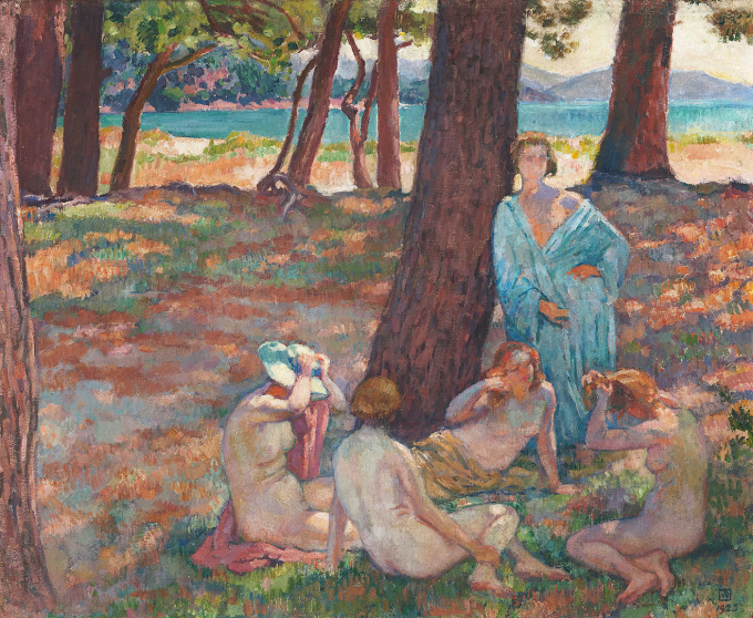 "Baigneuses, 1923" by Théo van Rysselberghe