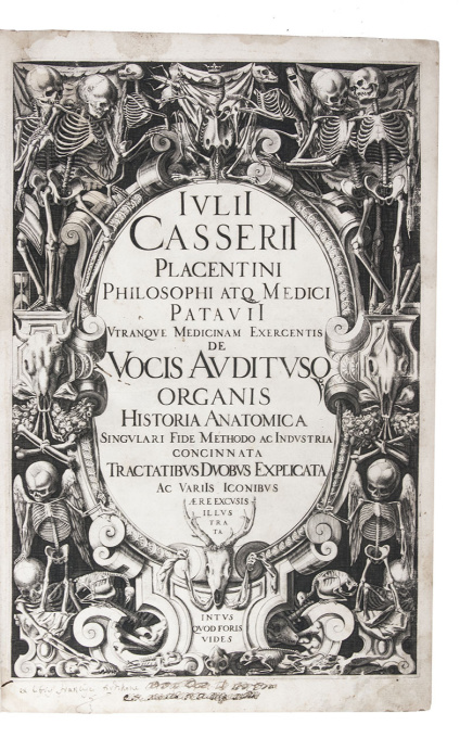 Beautifully illustrated first accurate monograph on the larynx, heavily influenced by Galen by Giulio Casserio