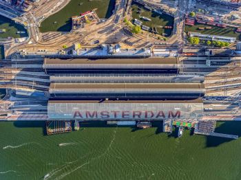 Central Station - Amsterdam Aerials by Jeffrey Milstein