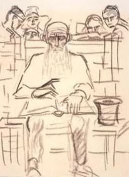 Old man with book by Jan Toorop