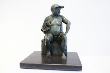 Le départ - Bronze sculpture - In Stock by Véronique Clamot