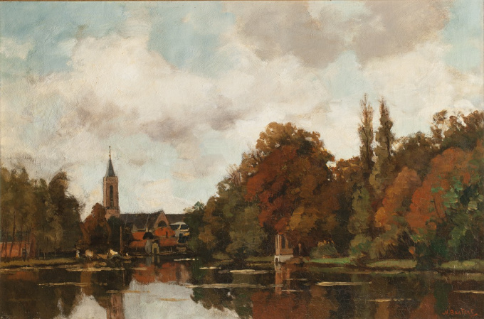 View at Loenen aan de Vecht by Nicolaas Bastert