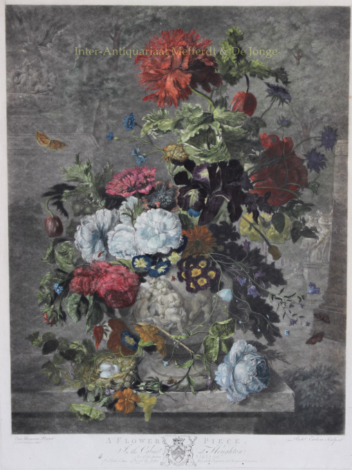 A Flower Piece,  after Jan van Huysum by Richard Earlom