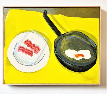 Breakfast with bacon and eggs by Karel Dicker