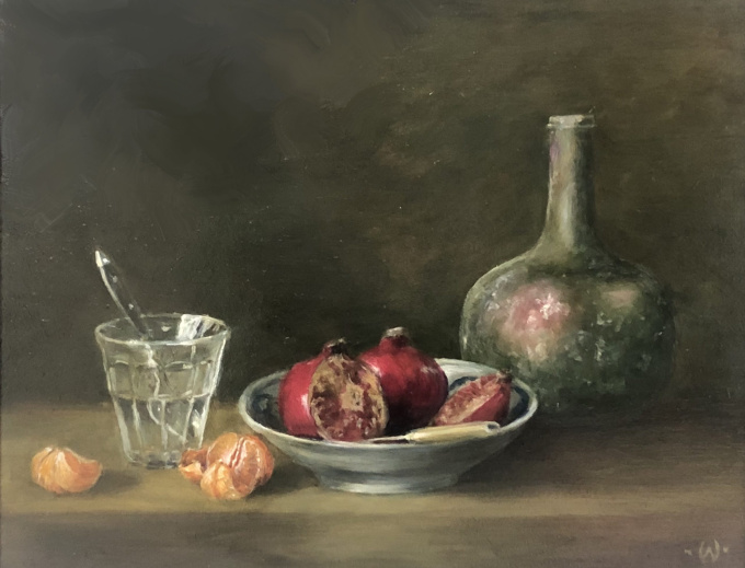 Pomegranates with tangerine by Willeke Timmer