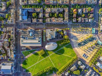 Museum Square - Amsterdam Aerials by Jeffrey Milstein