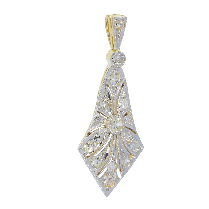 Vintage 1920's Art Deco diamond pendant by Artista Sconosciuto