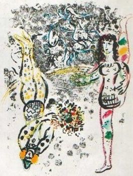 Le Jeu des Acrobates by Marc Chagall