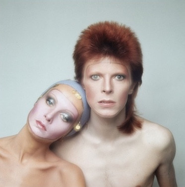 David Bowie and Twiggy - for the cover of his album Pin Ups  by Justin de Villeneuve