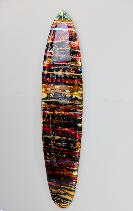 Abstract Surfboard by Ghost Art