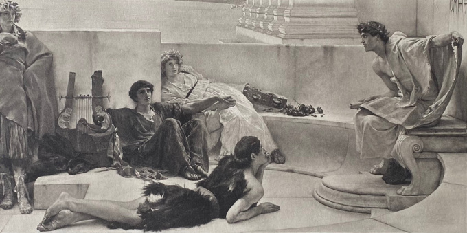 A READING FROM HOMER by Lawrence Alma-Tadema