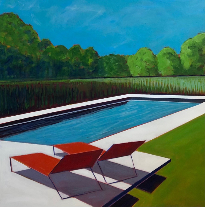 Melissa Chandon 'Peaceful poolside'  by Melissa Chandon
