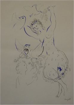 Dancer with Birds by Marc Chagall