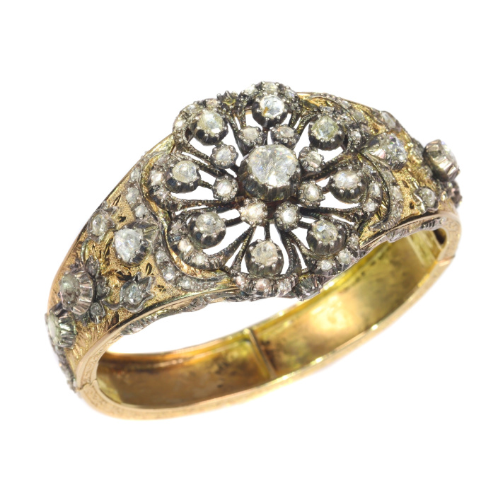 Vintage Victorian style diamond bangle by Onbekende Kunstenaar