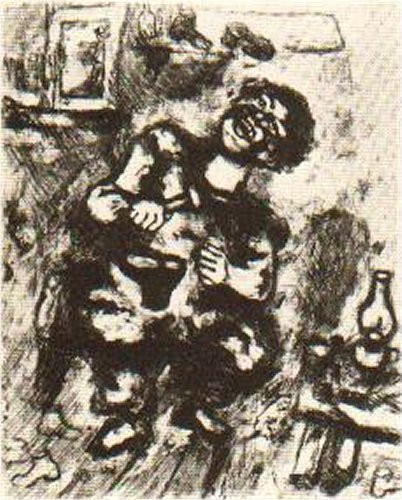 Le Savetier et le Leverancier by Marc Chagall
