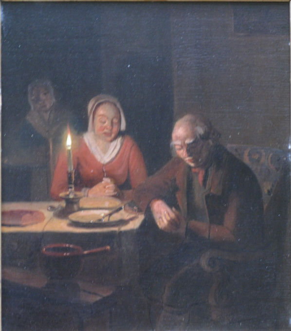 The prayer before the meal by Pieter Gerardus Sjamaar