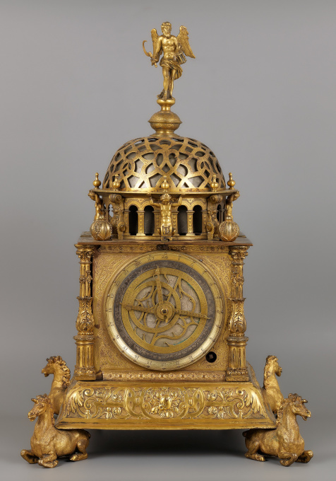 A Highly Important German Vertical Astronomical Table Clock by Unbekannter Künstler
