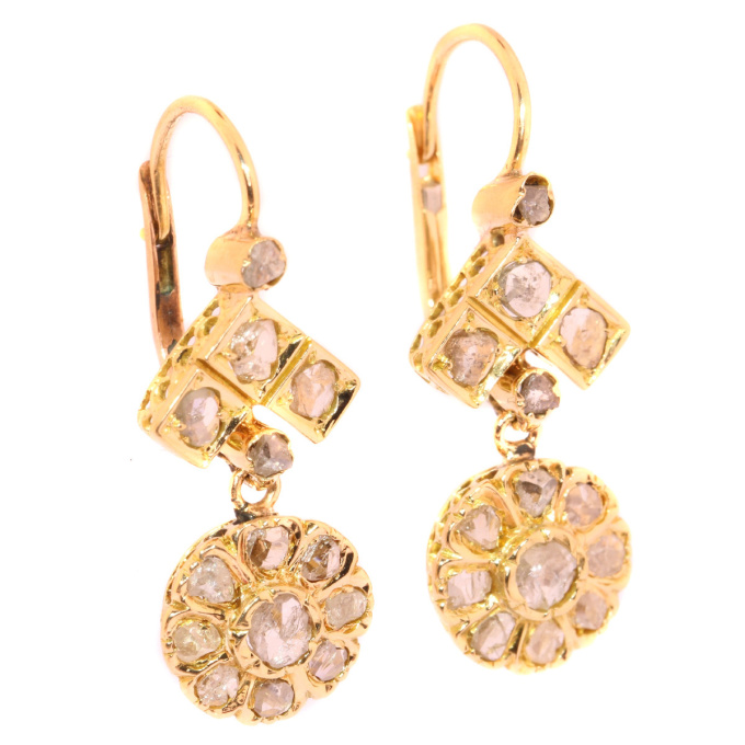 Vintage diamond earrings by Artista Sconosciuto