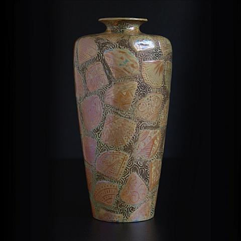 Rear motif art nouveau vase by Clement Massier