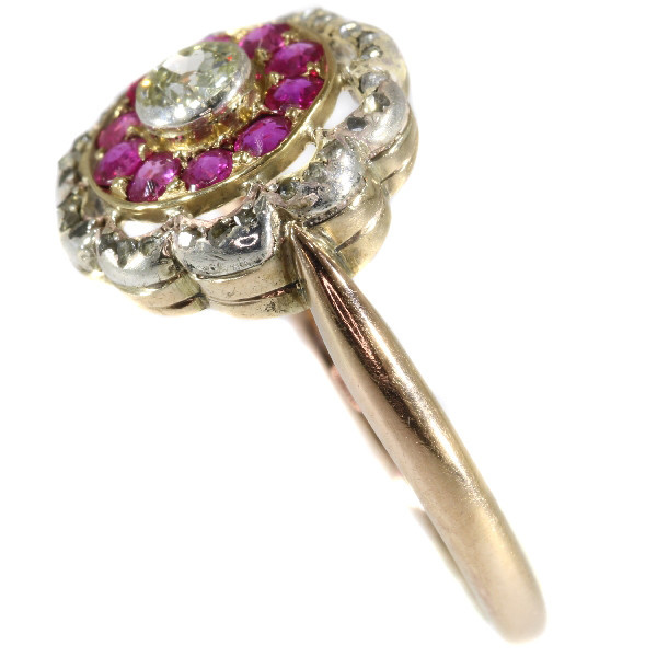 Late Victorian diamond and ruby ring by Artista Desconocido
