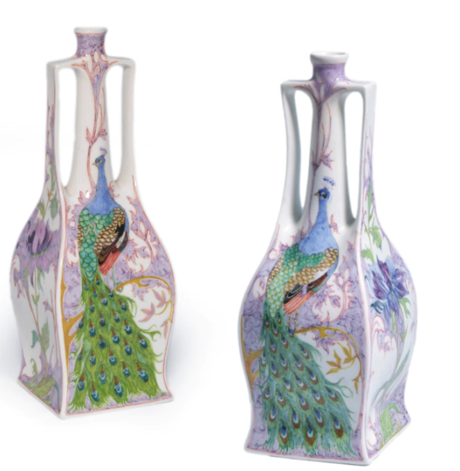 Peacock Vase II by Rozenburg