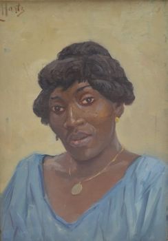 Portrait of a black woman by Louis Hartz