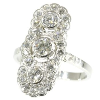 Art Deco engagement ring platinum and diamonds by Unknown Artist