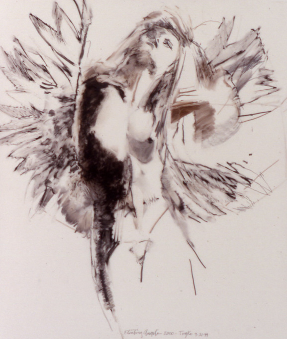 Study Floating Angel 11 by Robert Heindel