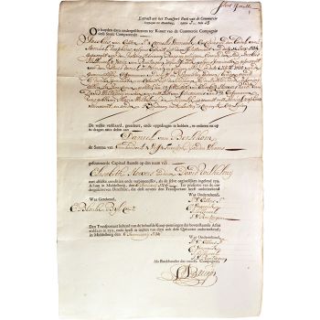  Share of 125 Flemish pounds January 6 1756 Middelburgsche Commercie Compagnie by Unbekannter Künstler