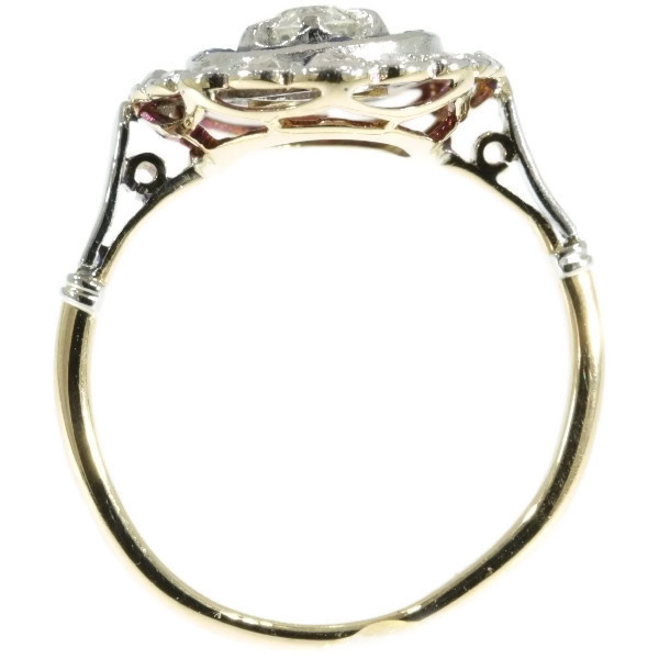 Art Deco diamond and sapphire engagement ring by Onbekende Kunstenaar