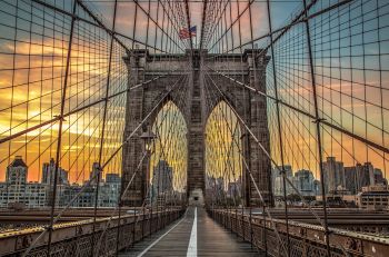 Cable Sunrise New York by Peter Odekerken