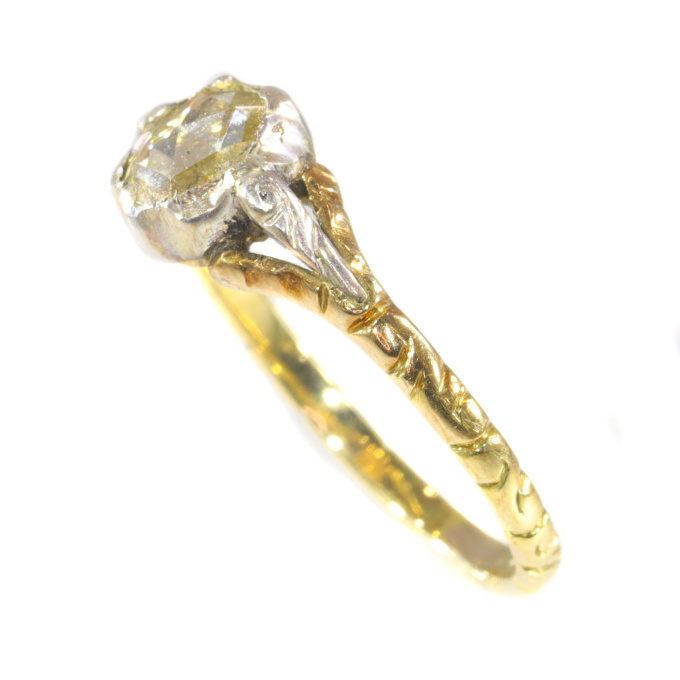 Dutcha antique ring with rose cut diamond by Unknown artist