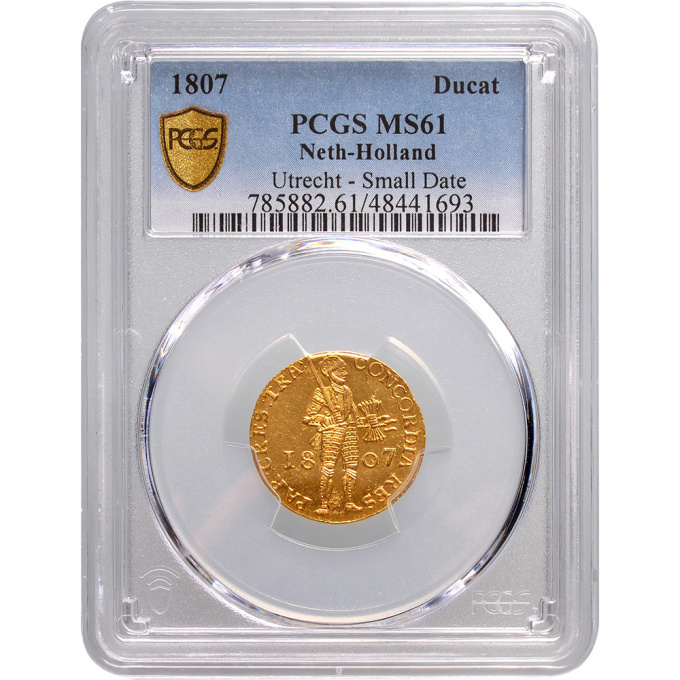 Gold ducat Utrecht PCGS MS 61 by Artista Sconosciuto