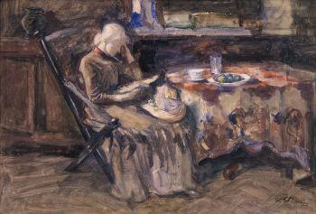 Annie Hall Woman of the Painter, Reading by Jan Toorop