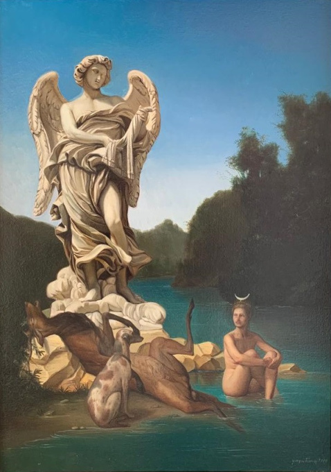 Atteono e Diana by Giovanni Tommasi Ferroni