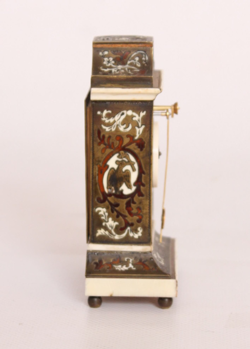 A miniature Austrian Boulle and ivory 'Zappler' timepiece, circa 1840 by Unbekannter Künstler