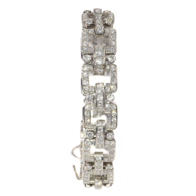 Vintage Fifties Art Deco inspired diamond platinum bracelet by Artista Desconhecido