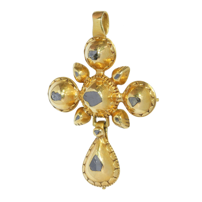 Antique Elegance: The 1800s Diamond Cross Pendant by Artista Desconocido