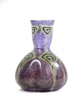 Art Nouveau vase with enamel decoration by Unknown Artist