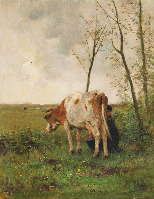 Milking time by Anton Mauve