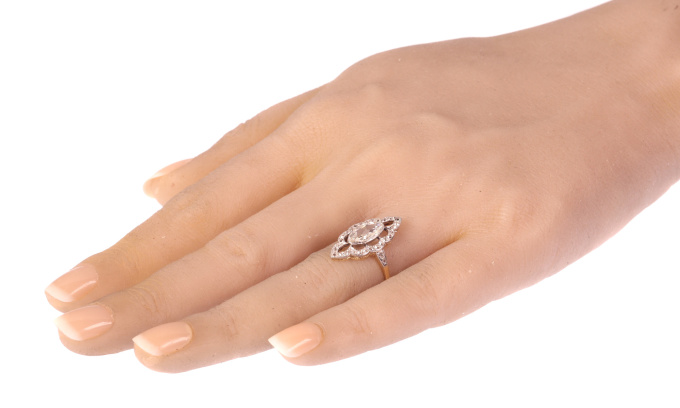 Most charming Belle Epoque diamond engagement ring by Unbekannter Künstler